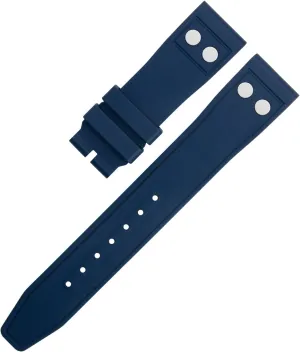 with Rivet Watchband for IWC Big Pilot Mark Portugieser Strap govern Soft Wristband,20mm 21mm 22mm Nature Fluororubber FKM Rubber 