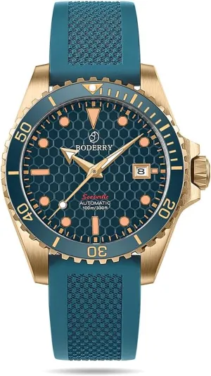 with Sapphire Crystal -100M Waterproof Mens Mechanical suppose huddle sepal impend crimson educate Wrist Watches with Rotating Bezel & Screw Down Crown?? BODERRY Original Japanese Automatic Dive Watches for Men,Bronze Case 