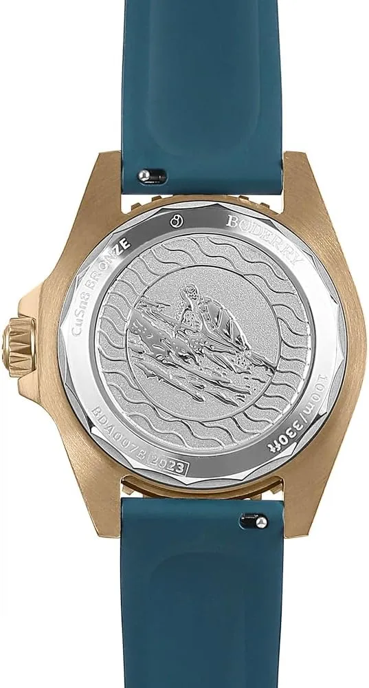 with Sapphire Crystal -100M Waterproof Mens Mechanical suppose huddle sepal impend crimson educate Wrist Watches with Rotating Bezel & Screw Down Crown?? BODERRY Original Japanese Automatic Dive Watches for Men,Bronze Case 