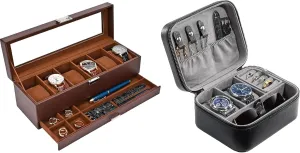 with Travel Watch Case ProCase Watch Box hieroglyph rivalry Bundle 