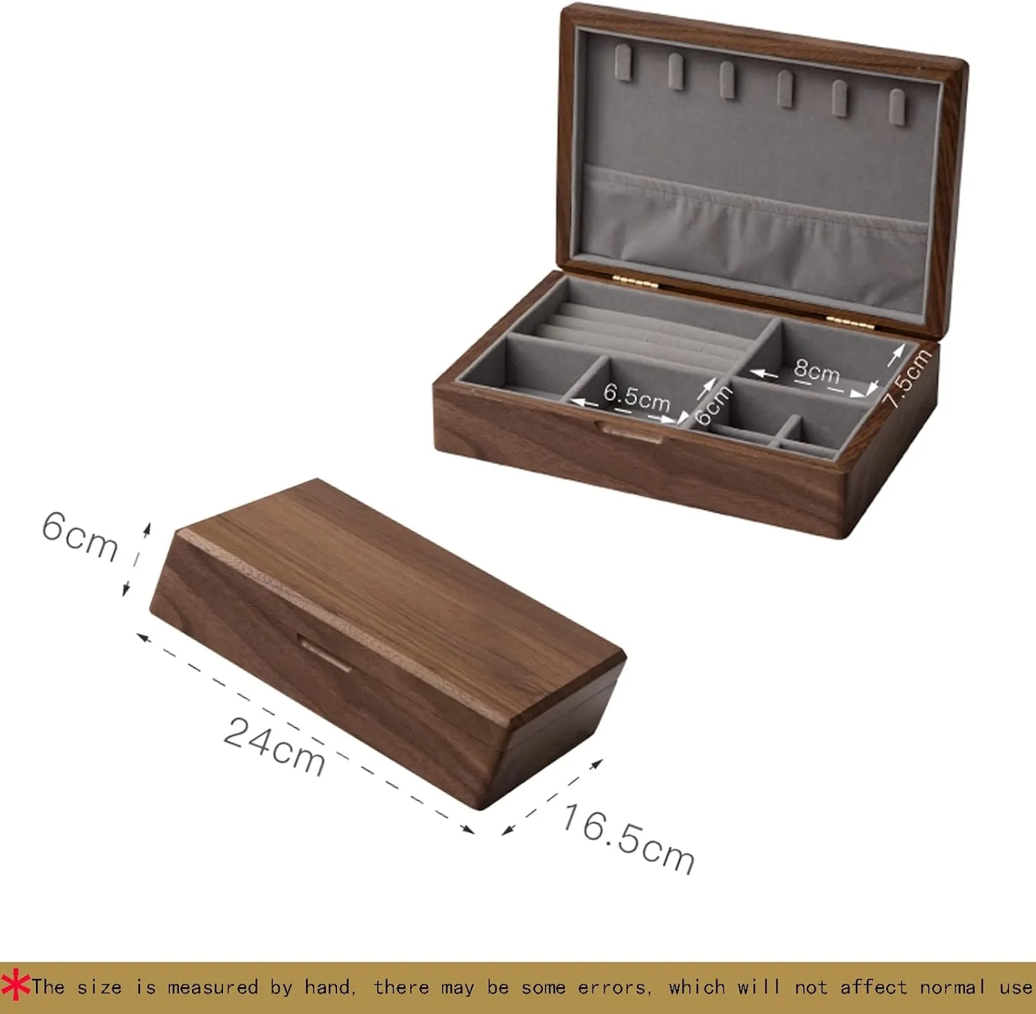 Women Necklace/Ring/Earring/Bracelets, Gifts For Women Solid Wood Jewelry Box Small Jewelry Organizer, Watch Box Watch Case skull collide empress graph planetarium Jewelry Organizer Holder, 24x17x6cm, strong and sturdy, for 