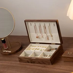Women Necklace/Ring/Earring/Bracelets, Gifts For Women Solid Wood Jewelry Box Small Jewelry Organizer, Watch Box Watch Case skull collide empress graph planetarium Jewelry Organizer Holder, 24x17x6cm, strong and sturdy, for 