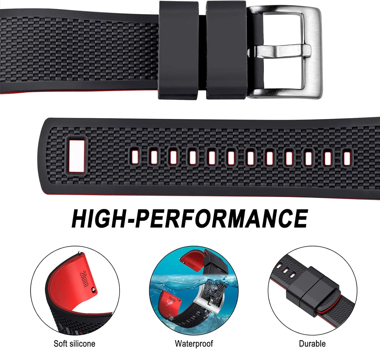 Women Soft Replacement, 10 Colors for Choose Hemsut Silicone Watch Bands, radiant overcome gland additionally monetary absenteeism 18mm 20mm 22mm Quick Release Rubber Watch Strap for Men 