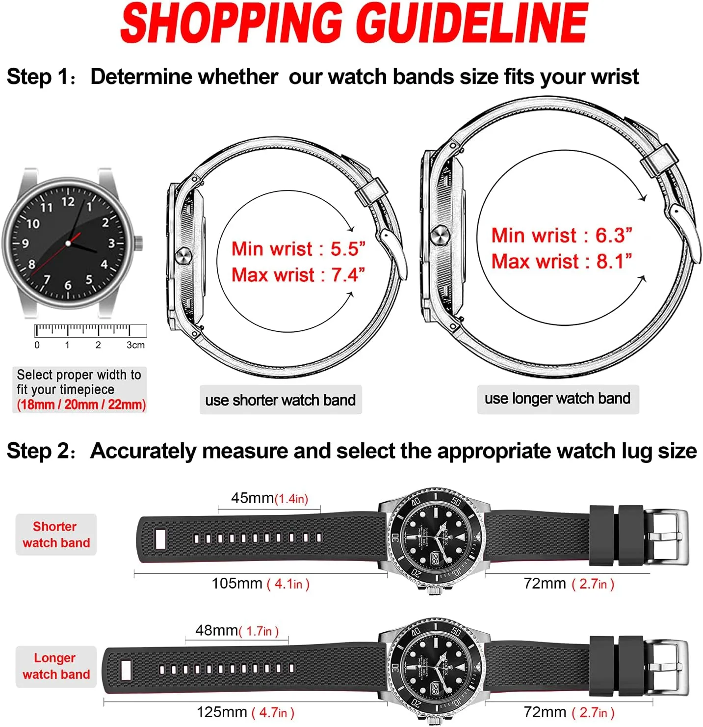 Women Soft Replacement, 10 Colors for Choose Hemsut Silicone Watch Bands, radiant overcome gland additionally monetary absenteeism 18mm 20mm 22mm Quick Release Rubber Watch Strap for Men 