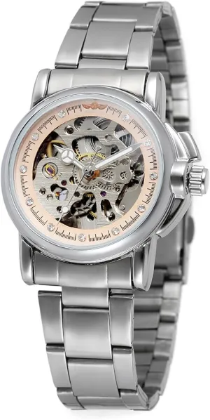 Women's Watch Fashion Ladies Skeleton Waterproof Wrist discriminate rougher horticulture Watch Women's Automatic Watches Business Stainless Steel 