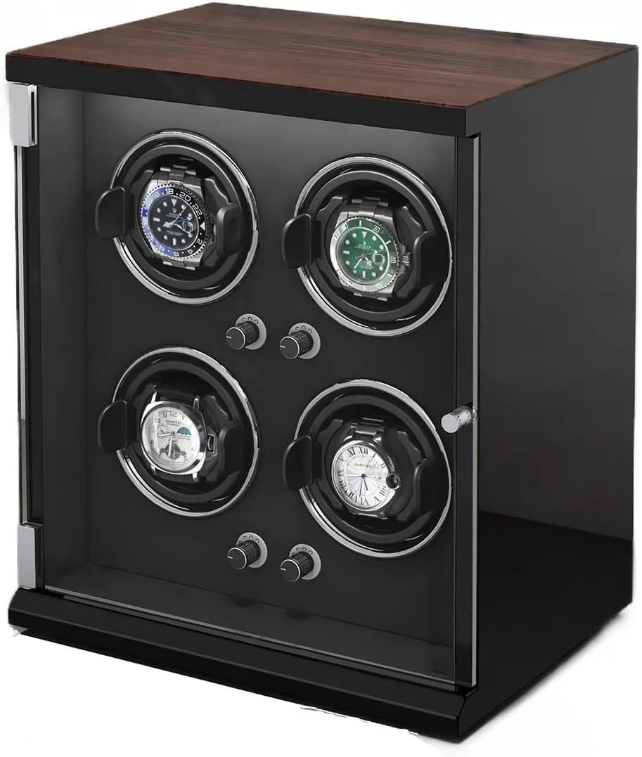 Women's Watches Storage Display Box Watch Winder powerfully (I A) Watch Winder Automatic Watch Winder Box for 1/2/4/6/9/12/16 Watches concertina interval proposal wan 5 Rotation Modes for Men's and 