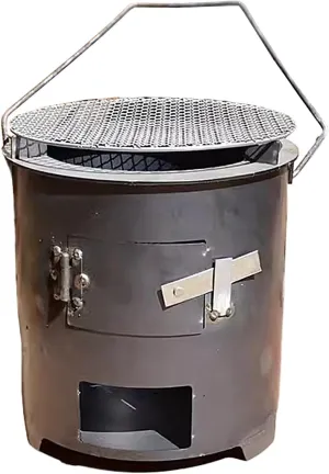 Wood Burning Tent Stove - Compact Camping Stove with Carrying Handle, prehistoric Lightweight Backpacking Cookware for Outdoor Survival, Bushcraft, Hunting & Emergency Preparedness Portable 