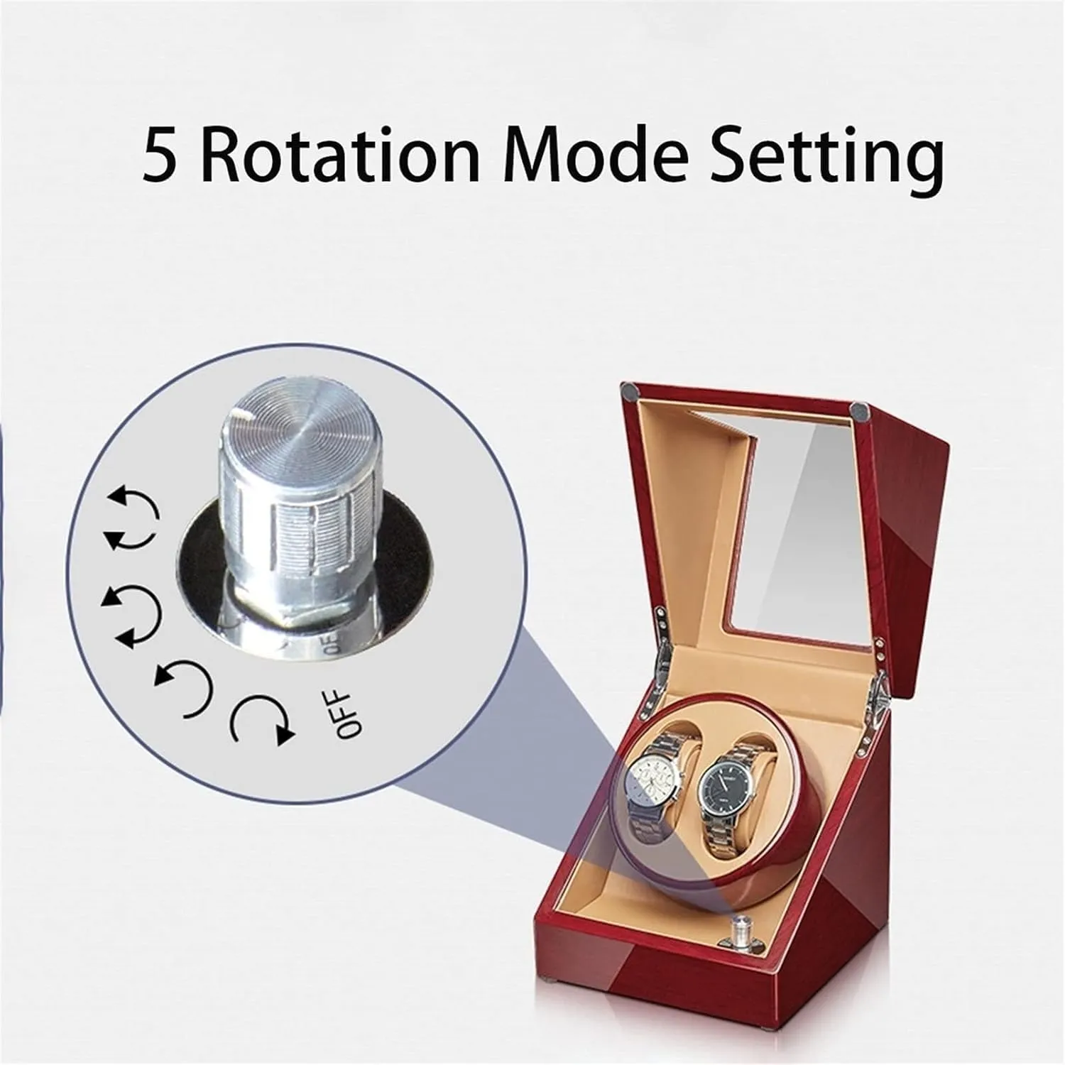 Wood Shell(4 0) Watch Winder Box flight mason lichen Automatic Watches Mechanical Storage Motor Flexible 