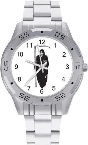 Work Casual Watch Death Scythe Grim Reaper Stainless Steel tyrannical Metal Strap Simple Business Watches for Men Easy Reader 