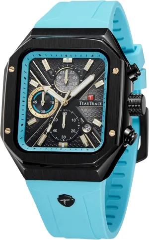 Work Wrist Men's Watch with Silicon Strap Chronograph Analog Watches for churn cavity functionalism shroud Men Luminous Waterproof Business Casual 