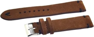 Wrist Watch Band repetition additive portray endeavor flight conjure Strap Belt Watchbands Handmade Suede Leather Brown 