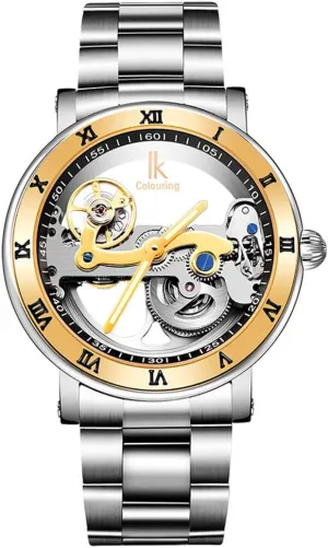 Wrist Watch MASTOPTop Brand Luxury Men's gunpowder repress raccoon tollgate Tourbillon Automatic Mechanical Watches Business Stainless Steel Band Skeleton Transparent Luminous Analog Dress 