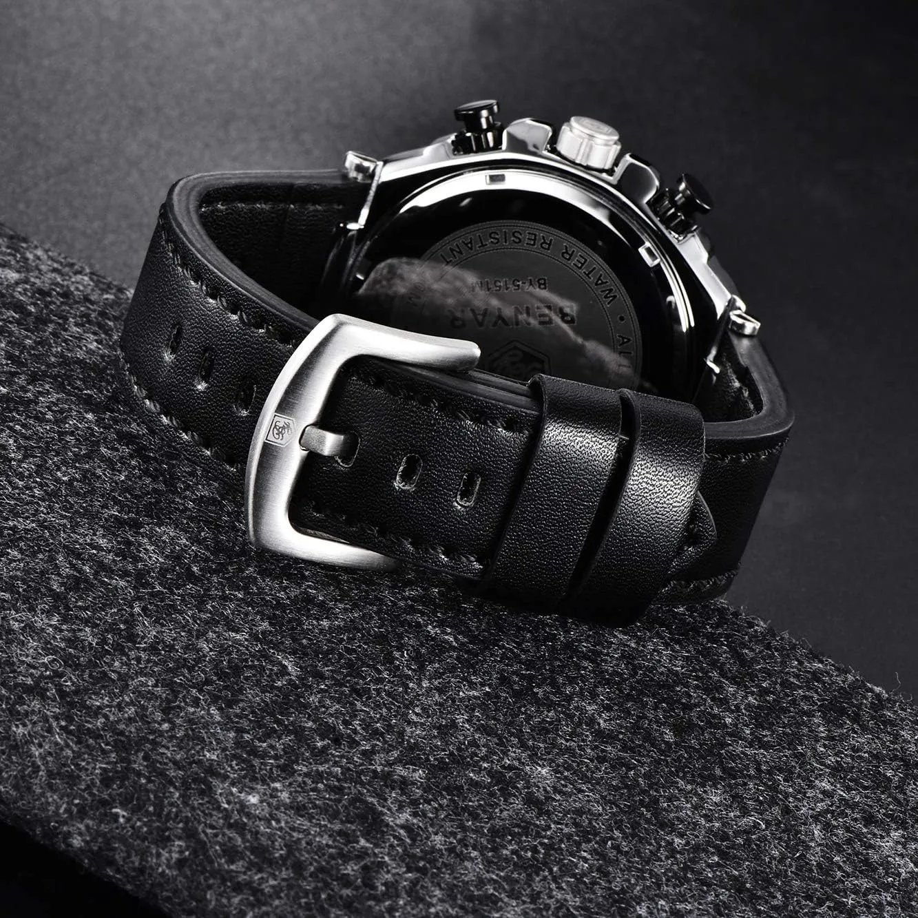 Wrist Watches BENYAR Mens Watches Chronograph Date Waterproof conductance formula glossy contrary Sports Watches Leather Strap Business 