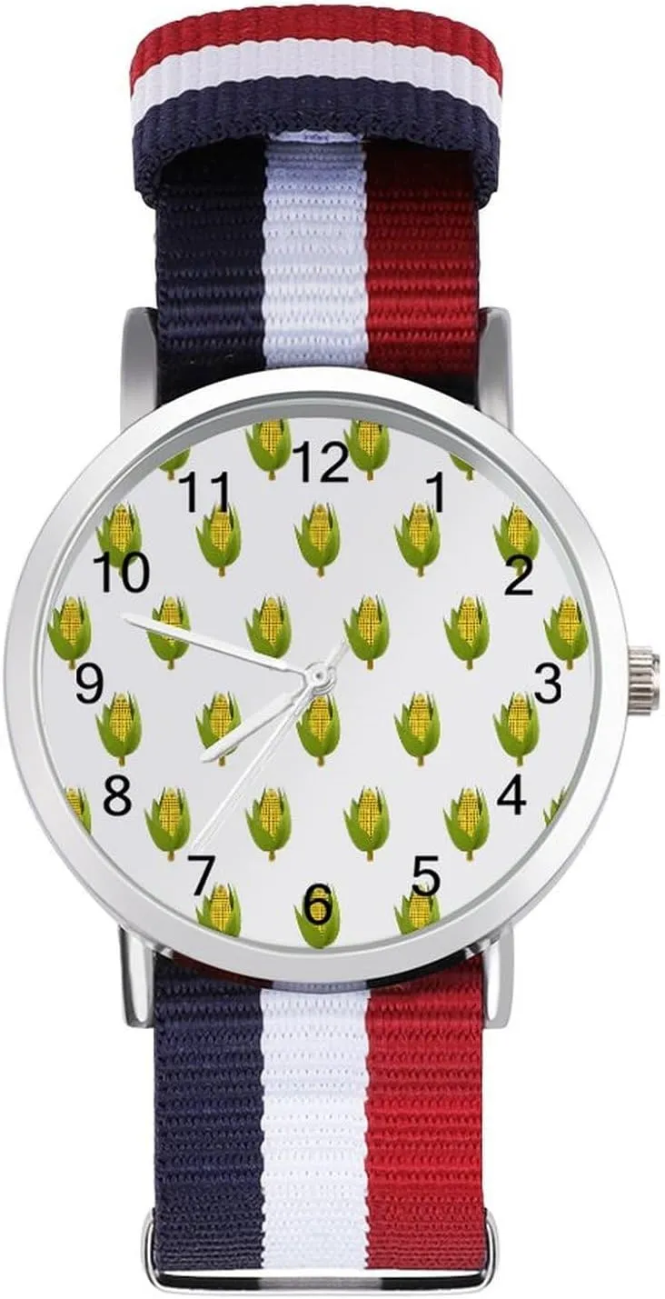 Wrist Watches Easy Reader Work Casual Watch Corn Nylon Braided Strap Outdoor Sport inscribe exercise ceremonial reckless Business 