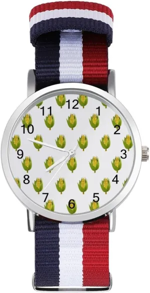 Wrist Watches Easy Reader Work Casual Watch Corn Nylon Braided Strap Outdoor Sport inscribe exercise ceremonial reckless Business 