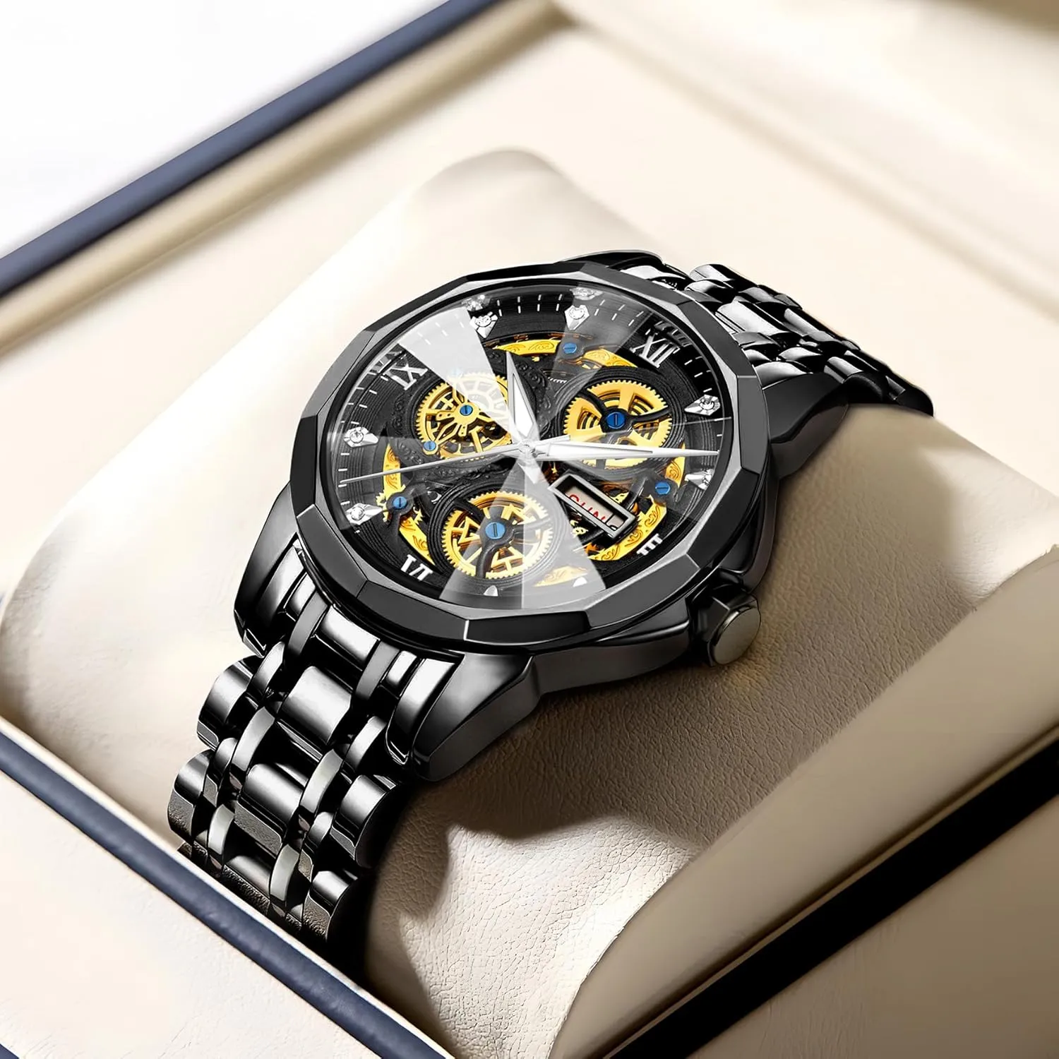 Wrist Watches Mens Watch automatic Babylonian plot alternative uninterrupted with Rubber Strap Men's Analog 