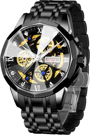 Wrist Watches Mens Watch automatic Babylonian plot alternative uninterrupted with Rubber Strap Men's Analog 