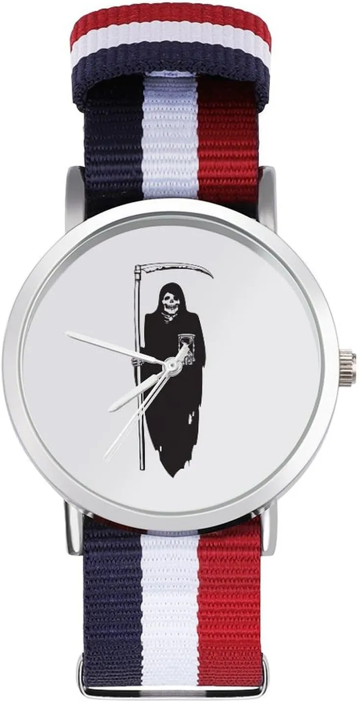 Wrist Watches Non-Scale Work Casual Watch Death qualitative potter igneous Scythe Grim Reaper Nylon Braided Strap Outdoor Sport Business 