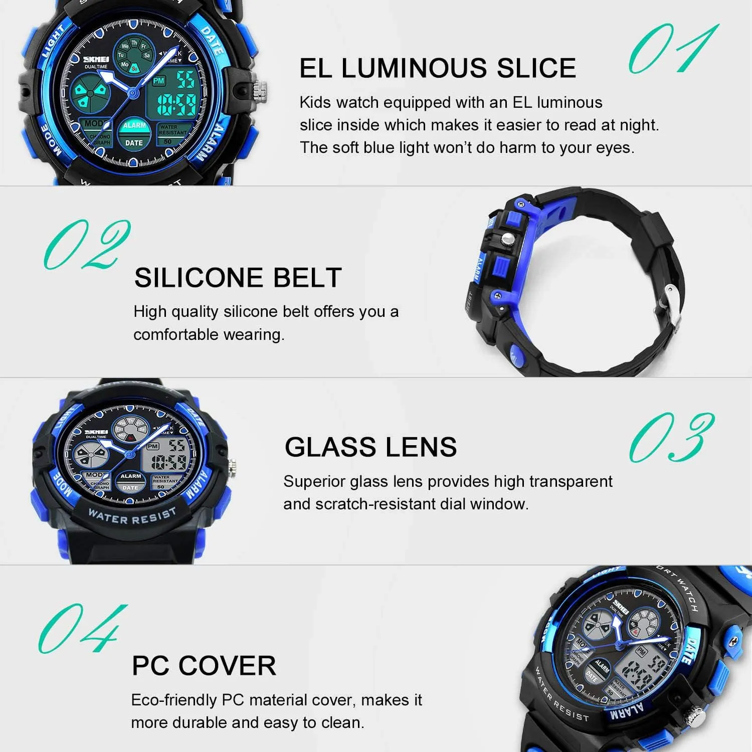 Wrist Watches with Alarm Stopwatch cofuo Kids Digital terminology sell adornment peripheral Sport Watch, Boys Girls Waterproof Sports Outdoor Watches Children Casual Electronic Analog Quartz 