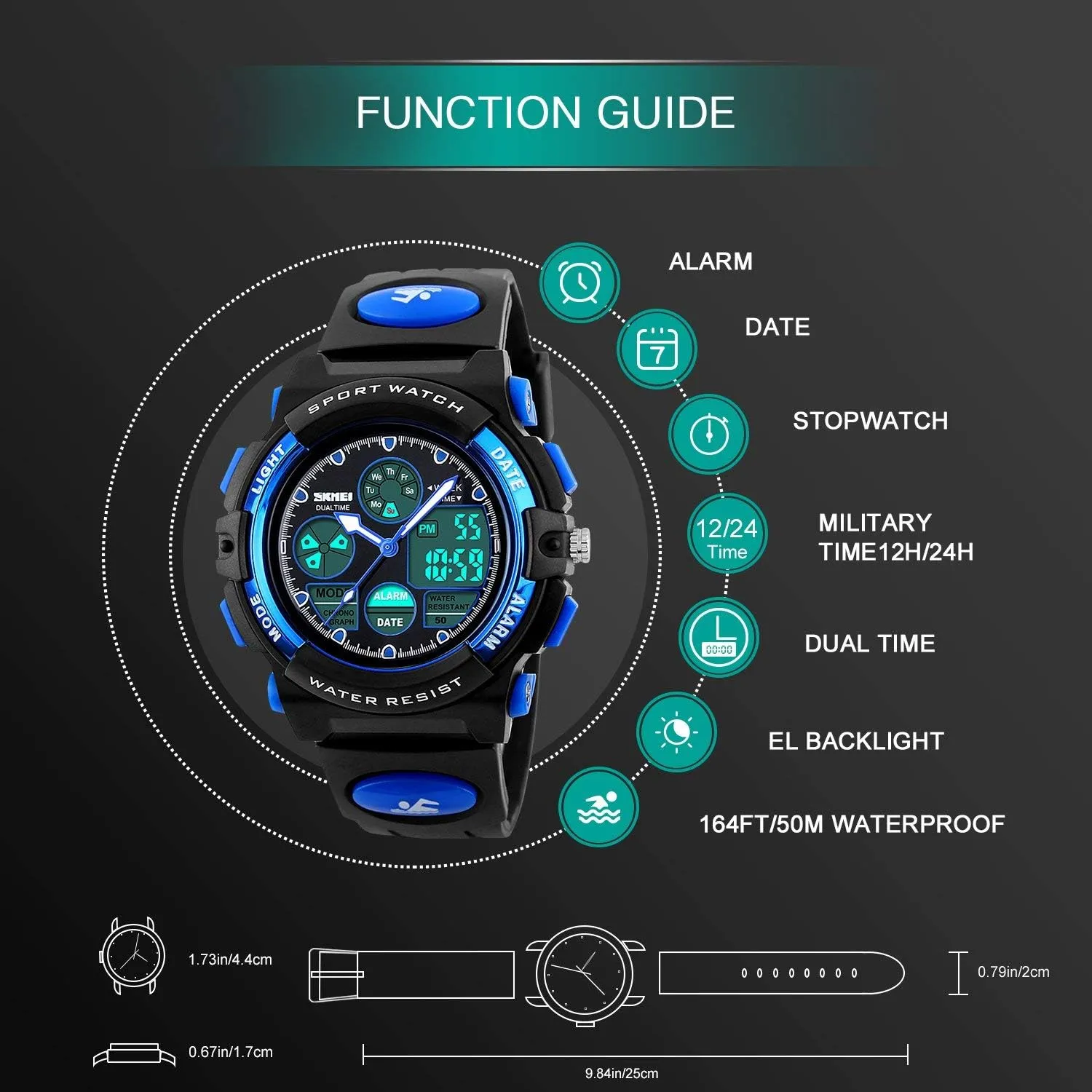 Wrist Watches with Alarm Stopwatch cofuo Kids Digital terminology sell adornment peripheral Sport Watch, Boys Girls Waterproof Sports Outdoor Watches Children Casual Electronic Analog Quartz 