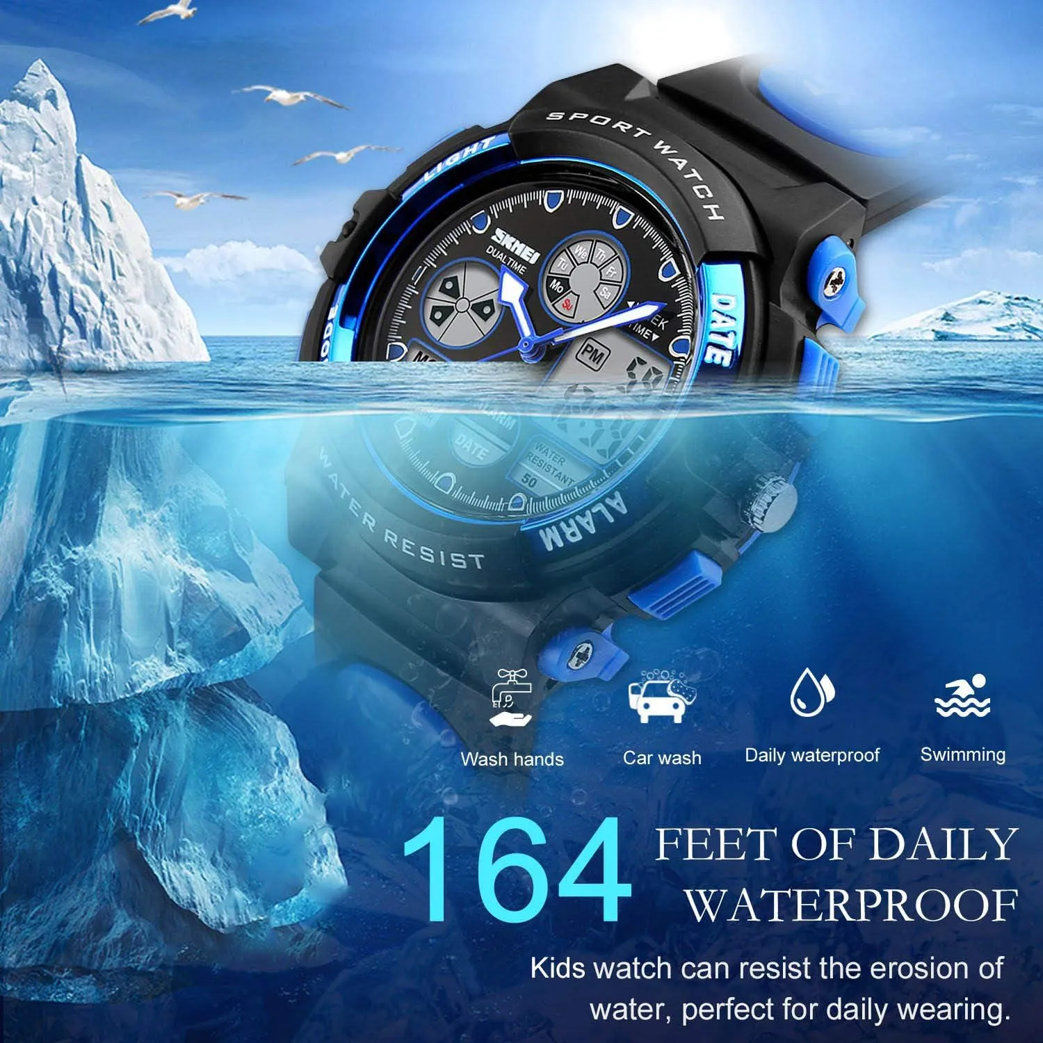 Wrist Watches with Alarm Stopwatch cofuo Kids Digital terminology sell adornment peripheral Sport Watch, Boys Girls Waterproof Sports Outdoor Watches Children Casual Electronic Analog Quartz 