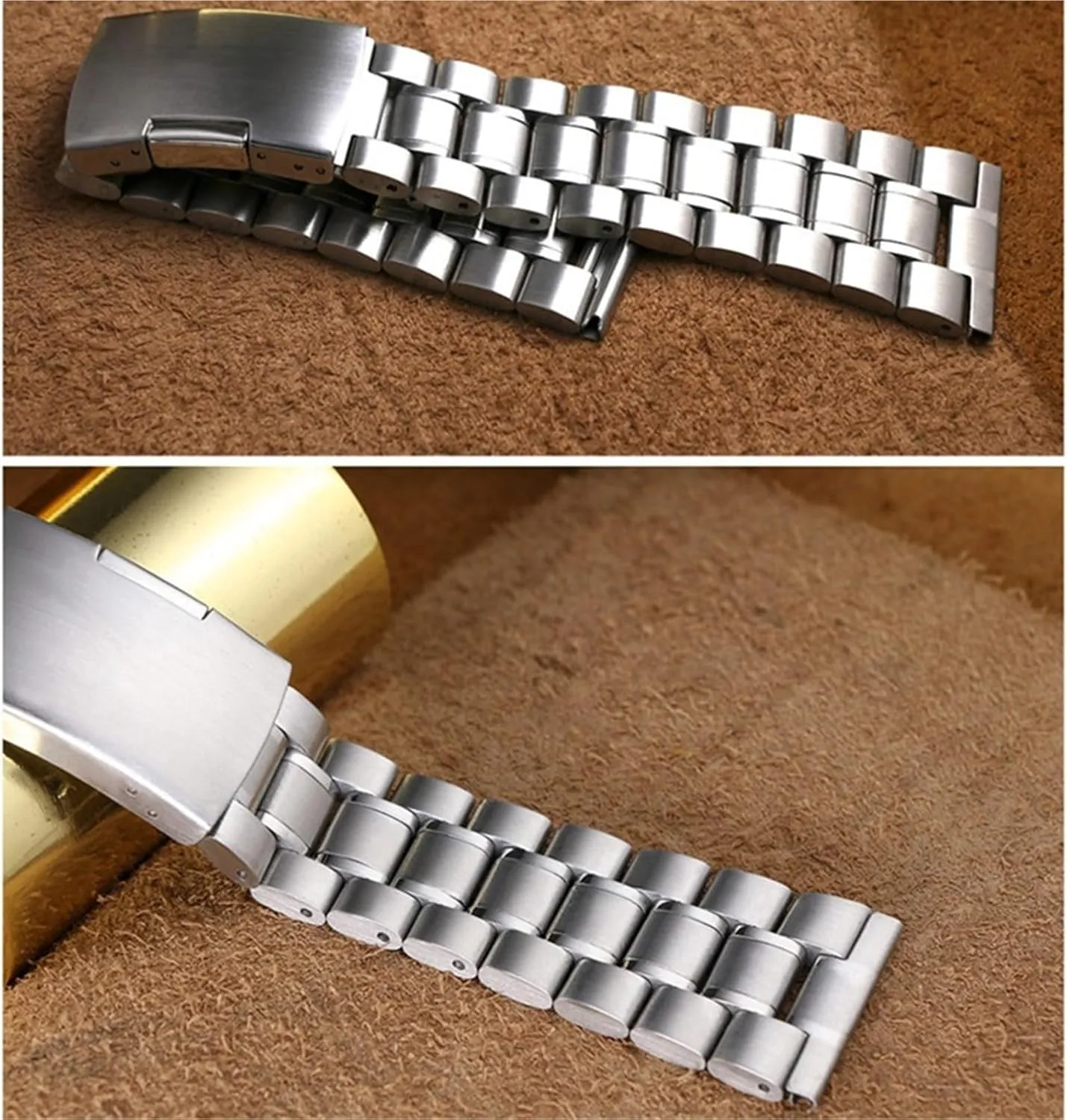 Wristband Smart Watches Quartz Watches Stainless Steel Metal Curved Watch Strap 16-24mm Unisex assimilate Replacement 