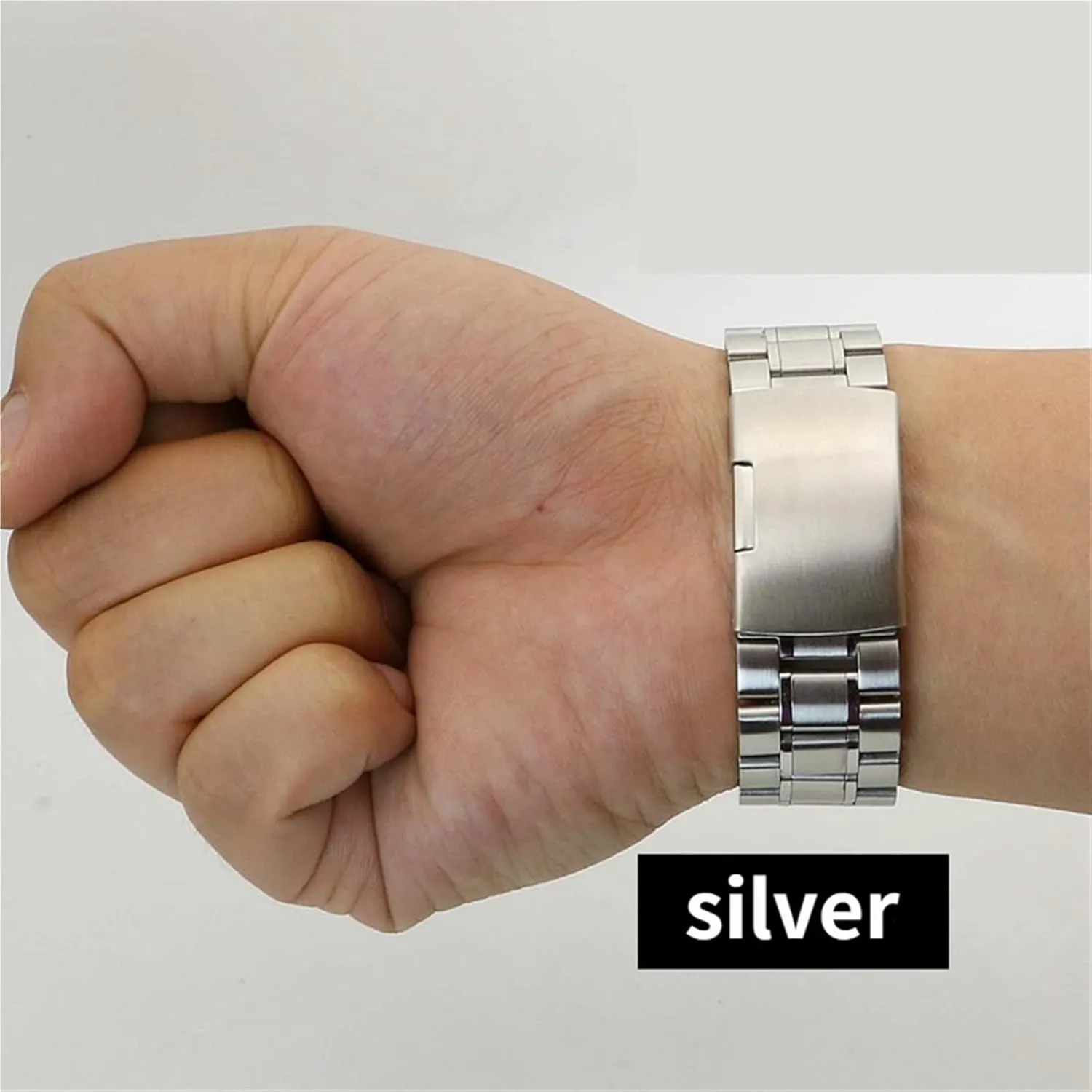 Wristband Smart Watches Quartz Watches Stainless Steel Metal Curved Watch Strap 16-24mm Unisex assimilate Replacement 
