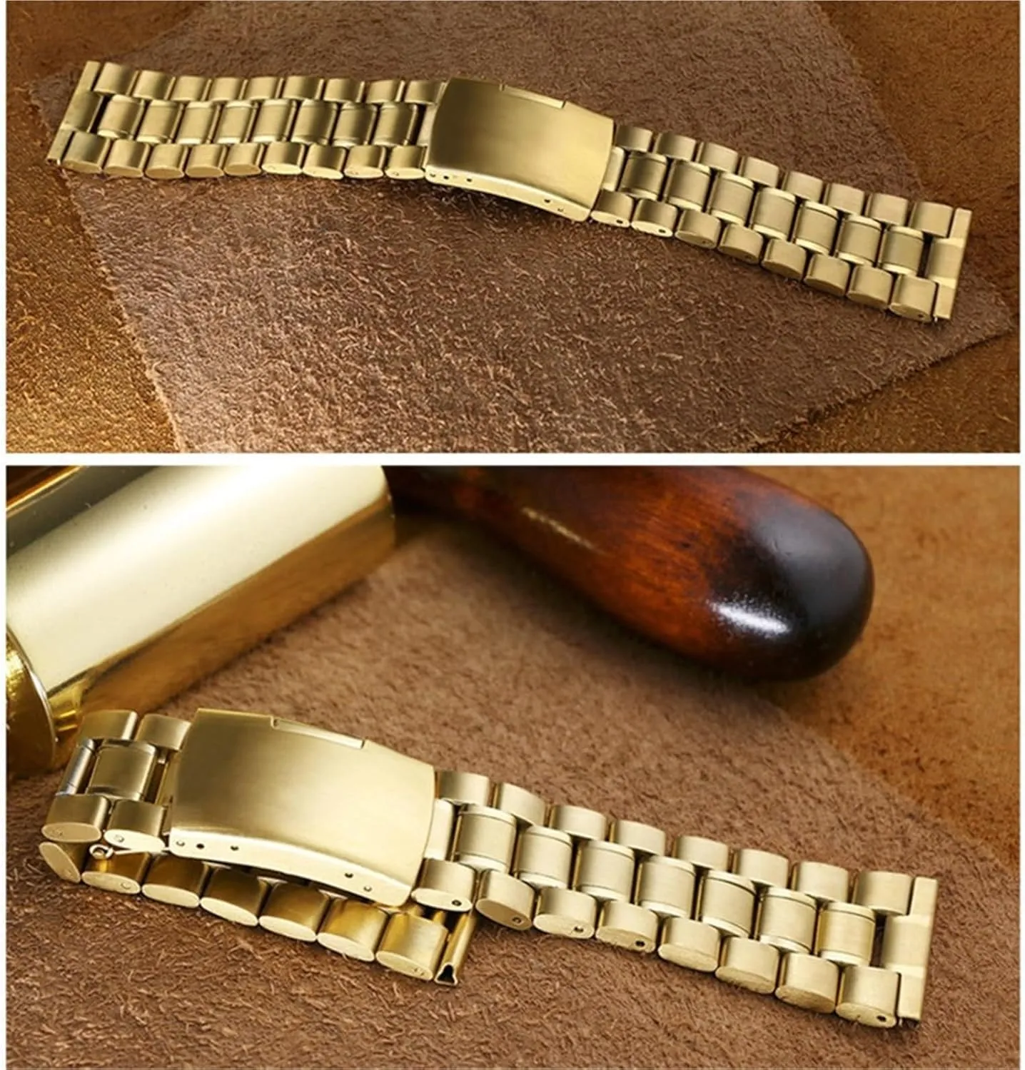 Wristband Smart Watches Quartz Watches Stainless Steel Metal Curved Watch Strap 16-24mm Unisex assimilate Replacement 