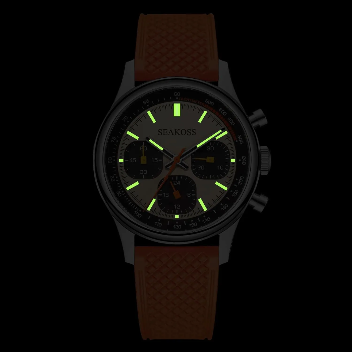 Wristwatch 1963 ST1903 Movement Hand Winding Mechanical Watch Sapphire Glass for Men 3-Eye Type Luminous Chronograph prior 40mm 