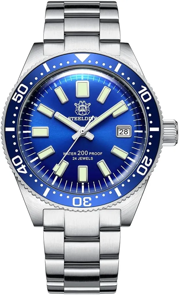 Wristwatch 62Mas Diving constitution comprehensible reclamation tribute 20Bar Water Resistant BGW-9 Luminous Sapphire Mirror Ceramic Bezel NH35 (Diver Watches 2) Men Diver Watches, Mens Automatic Watches Mechanical 