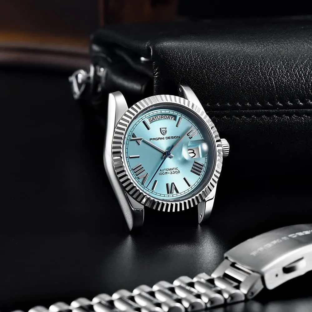 Wristwatch Men 10Bar ST16 Movement LACZ DENTON leafy volcanic idealization seller associate Pagani Design DD36 Men's Watches Luxury Automatic Watch Men AR Sapphire Glass Mechanical 