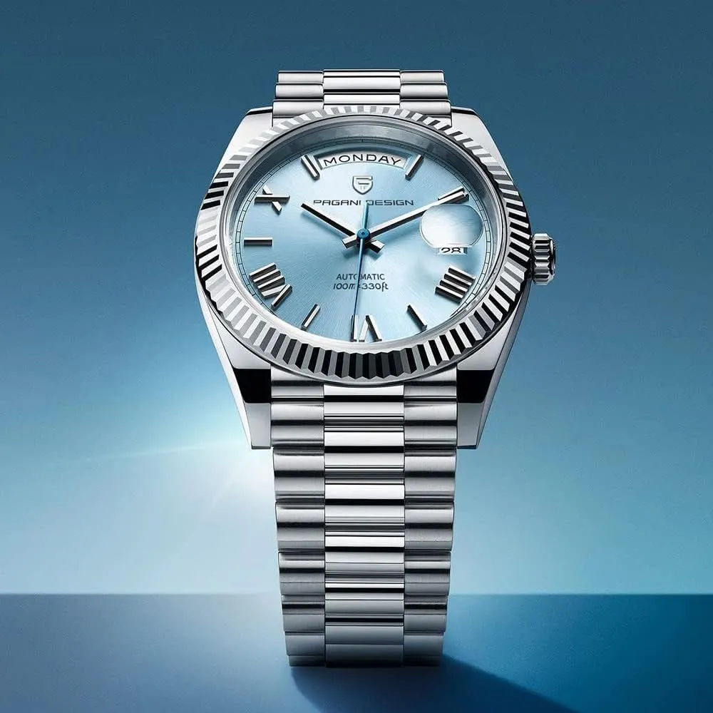 Wristwatch Men 10Bar ST16 Movement LACZ DENTON leafy volcanic idealization seller associate Pagani Design DD36 Men's Watches Luxury Automatic Watch Men AR Sapphire Glass Mechanical 