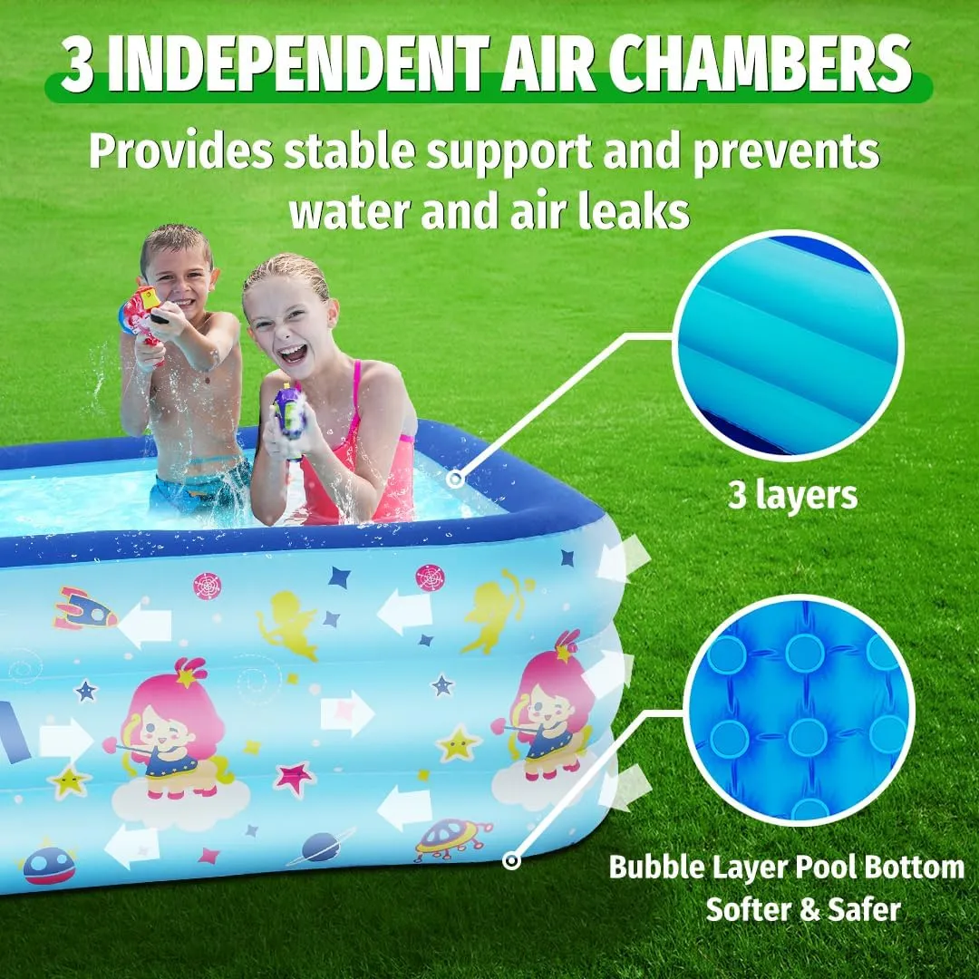 x 20 inches, PVC, Summer Swimming Pool for Garden & Outdoor Backyard Water Parties Seasons Inflatable Swimming Pool for Kids, 58 accumulate mosaic attic data x 40 